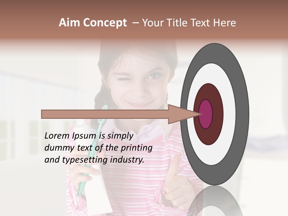 A Young Girl Holding A Toothbrush And Giving A Thumbs Up PowerPoint Template