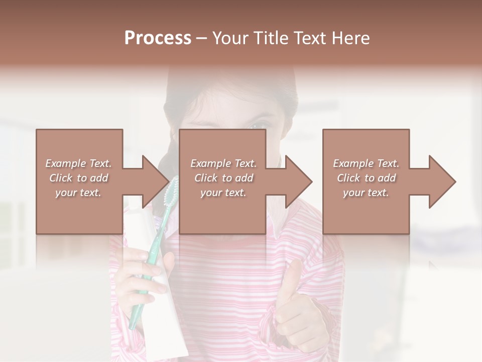 A Young Girl Holding A Toothbrush And Giving A Thumbs Up PowerPoint Template