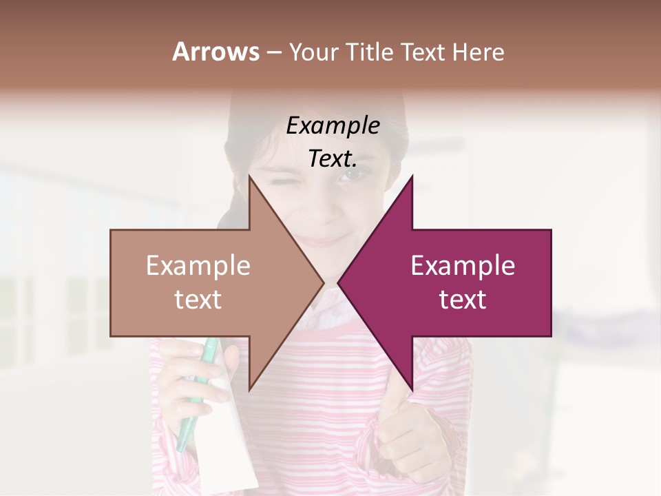 A Young Girl Holding A Toothbrush And Giving A Thumbs Up PowerPoint Template