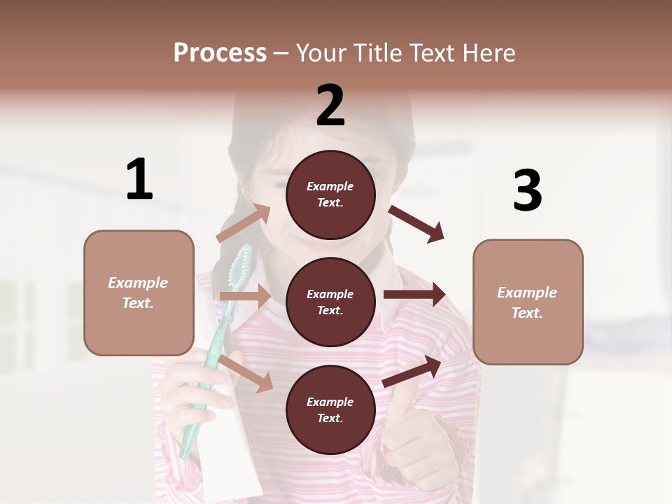 A Young Girl Holding A Toothbrush And Giving A Thumbs Up PowerPoint Template