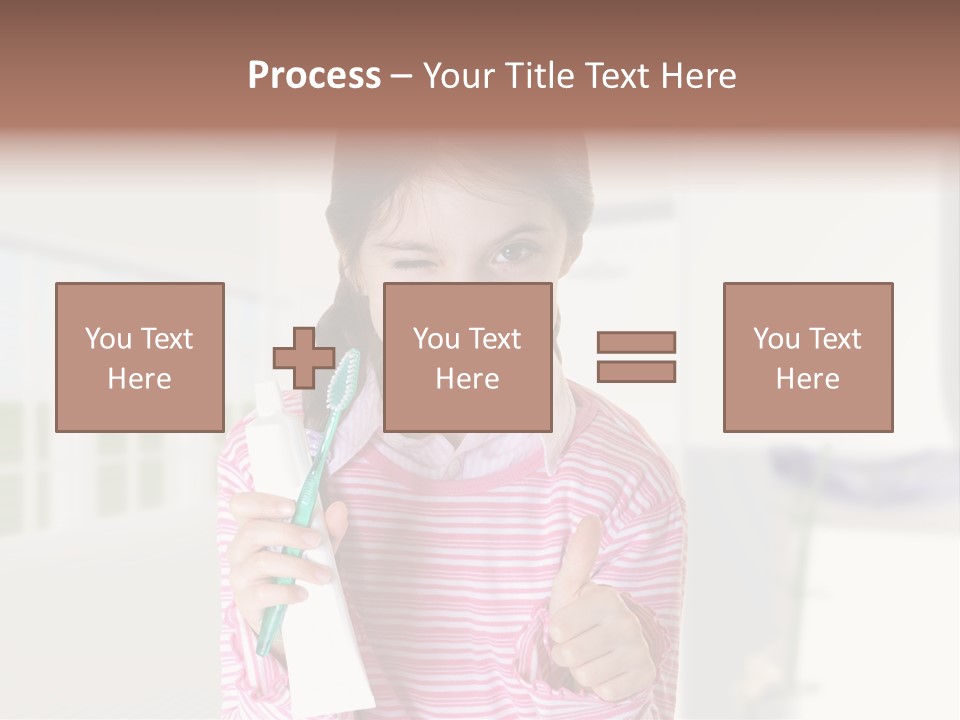 A Young Girl Holding A Toothbrush And Giving A Thumbs Up PowerPoint Template