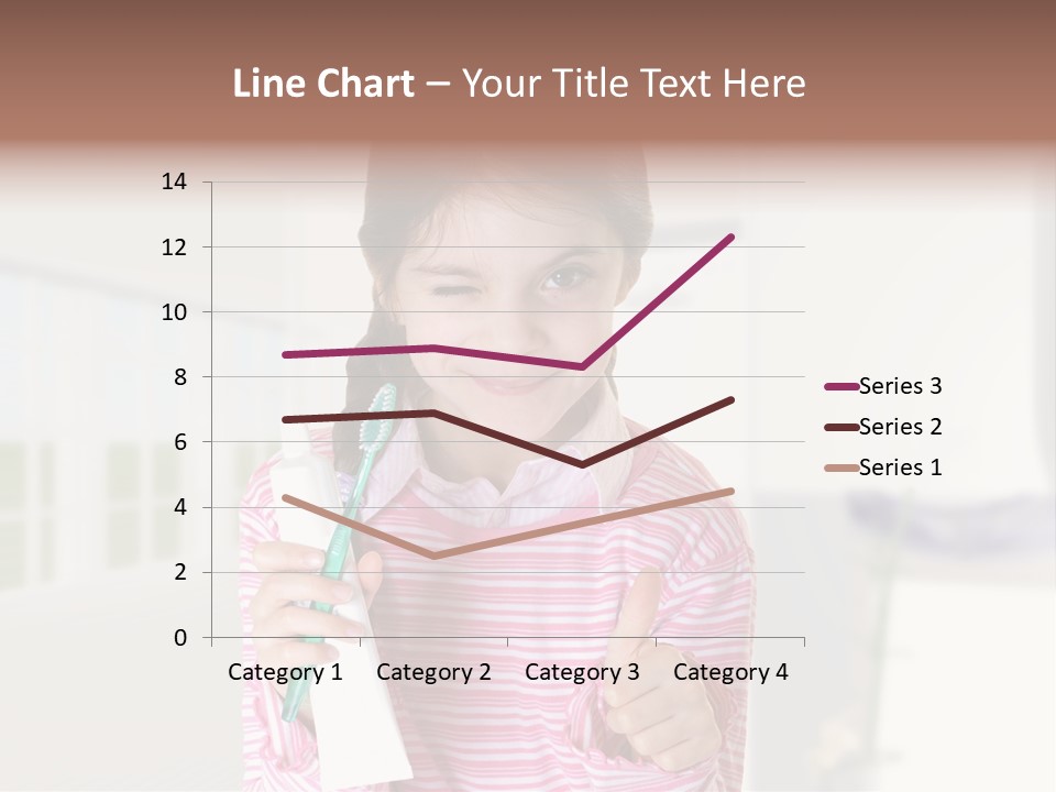 A Young Girl Holding A Toothbrush And Giving A Thumbs Up PowerPoint Template