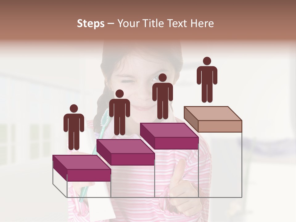 A Young Girl Holding A Toothbrush And Giving A Thumbs Up PowerPoint Template