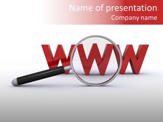 Website Magnify Magnifier PowerPoint Template