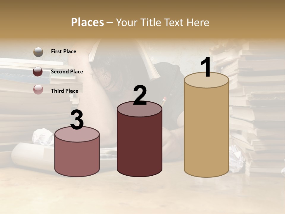 Accountant Alone Books PowerPoint Template