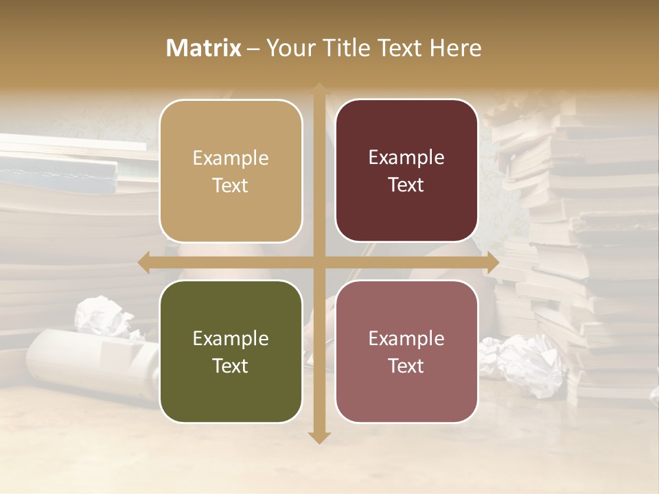 Accountant Alone Books PowerPoint Template