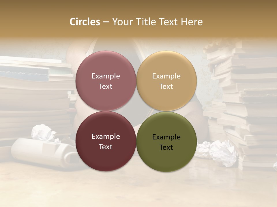 Accountant Alone Books PowerPoint Template