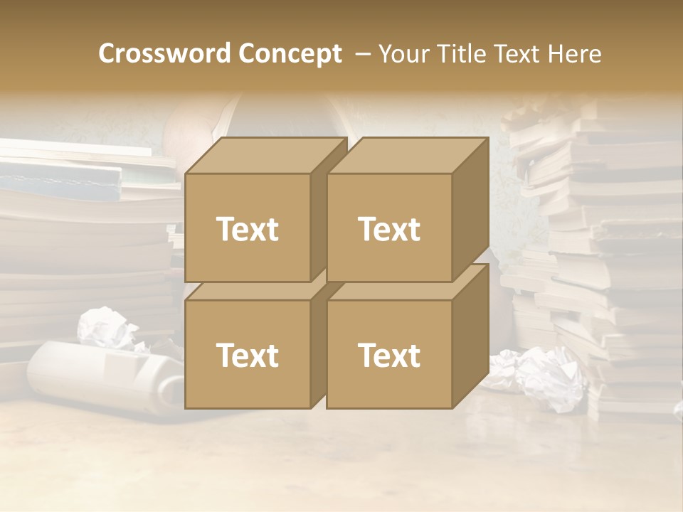 Accountant Alone Books PowerPoint Template