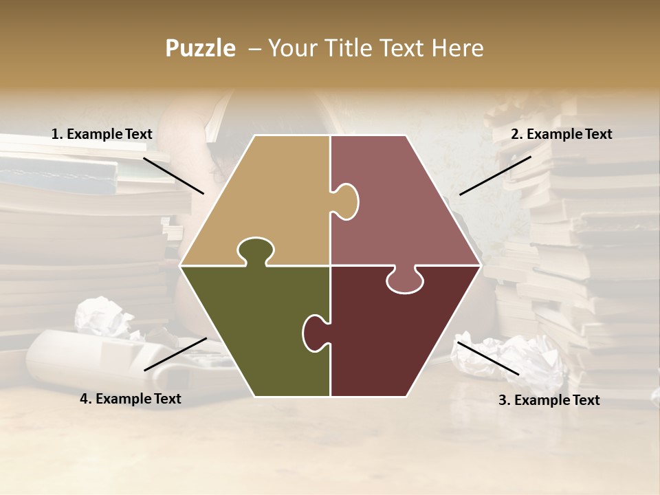 Accountant Alone Books PowerPoint Template