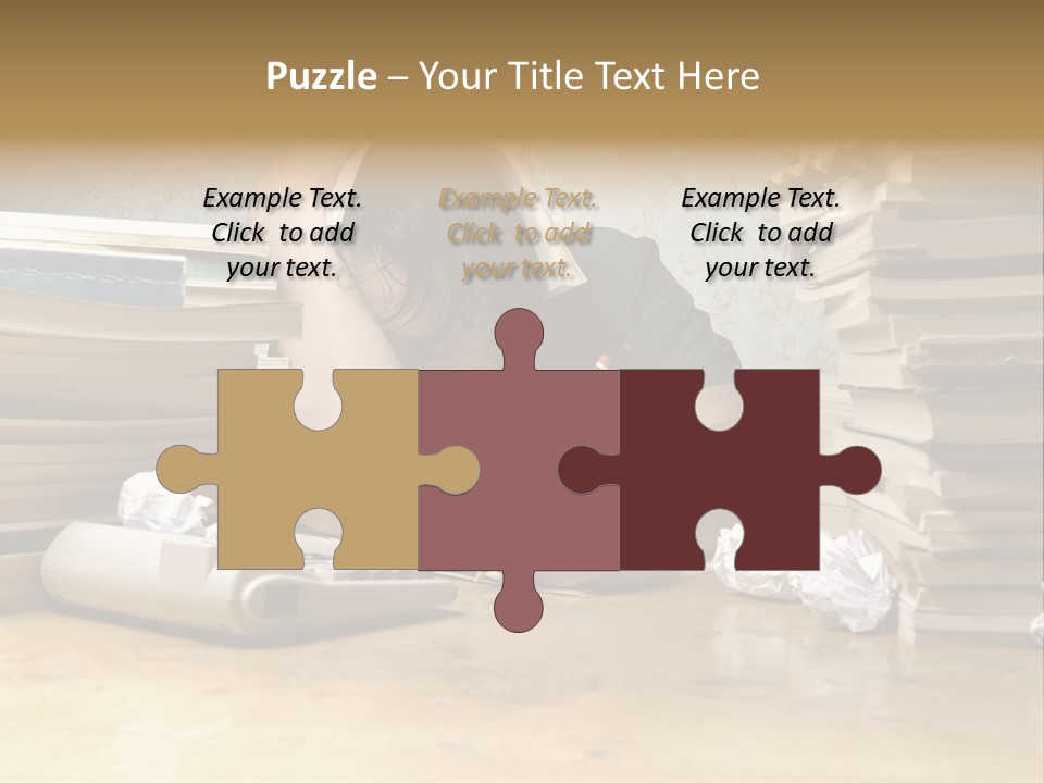 Accountant Alone Books PowerPoint Template