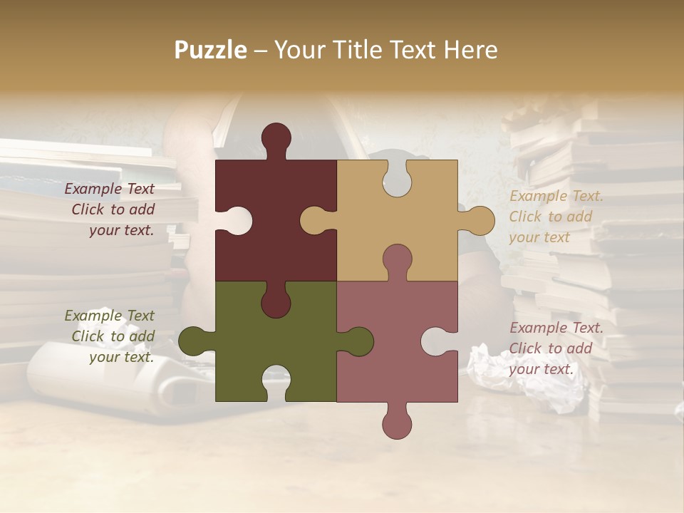 Accountant Alone Books PowerPoint Template