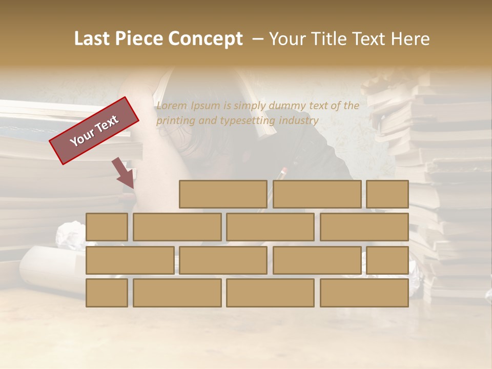 Accountant Alone Books PowerPoint Template