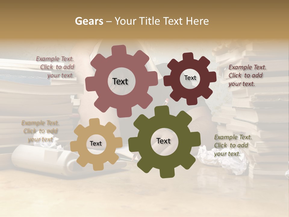 Accountant Alone Books PowerPoint Template