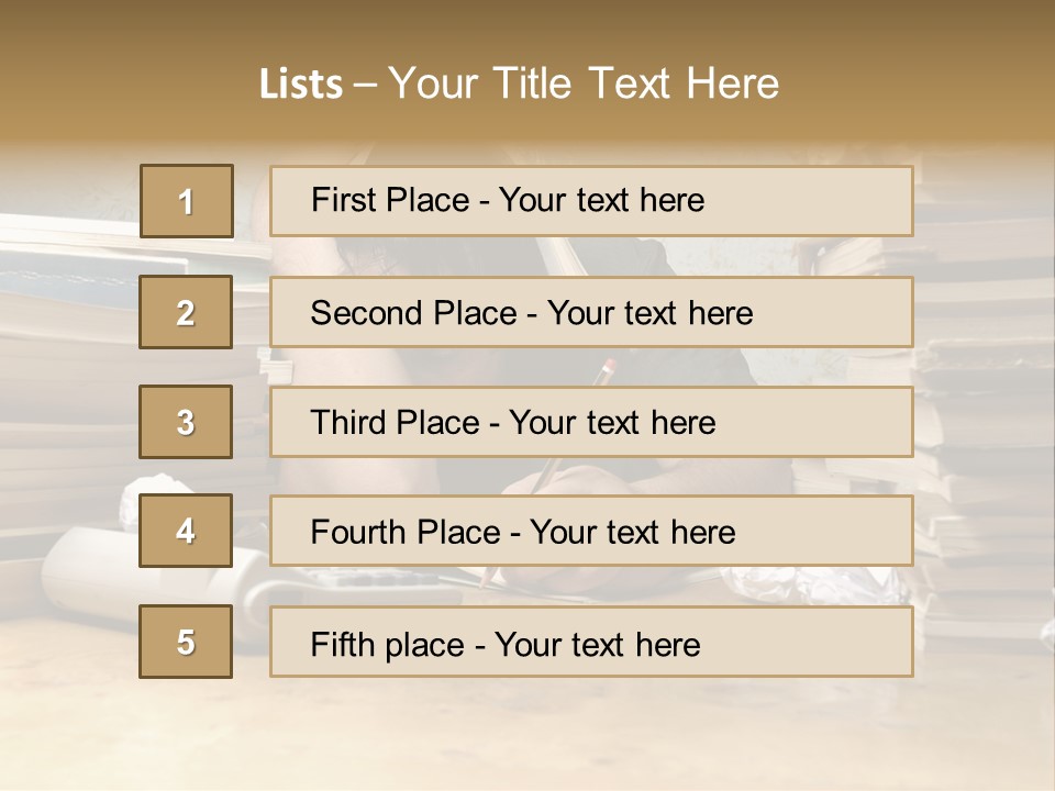 Accountant Alone Books PowerPoint Template