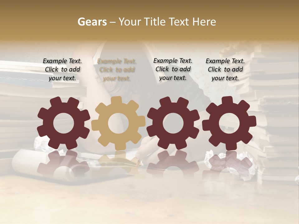 Accountant Alone Books PowerPoint Template