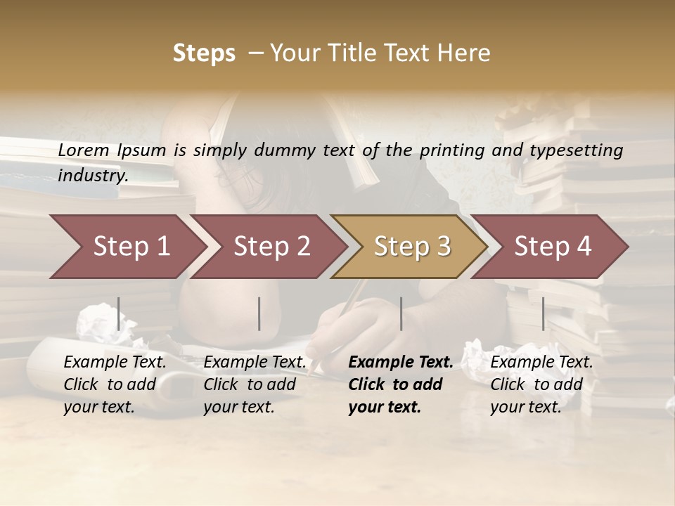 Accountant Alone Books PowerPoint Template