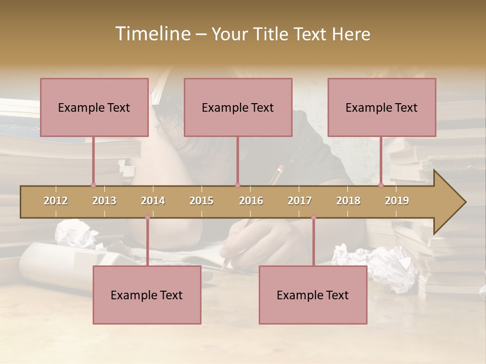 Accountant Alone Books PowerPoint Template