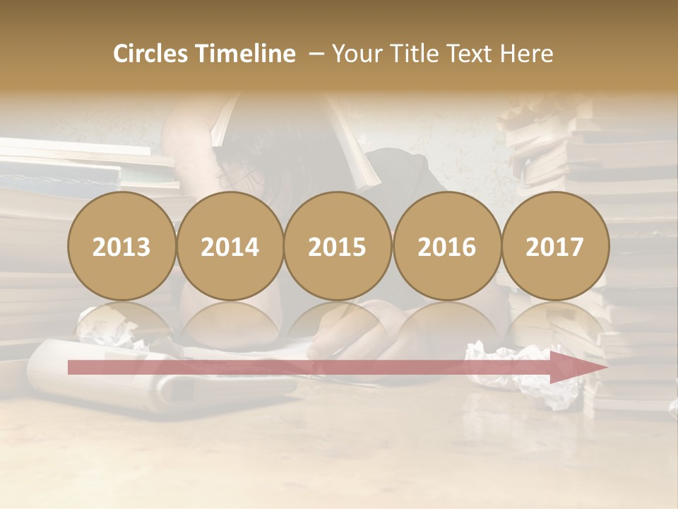 Accountant Alone Books PowerPoint Template