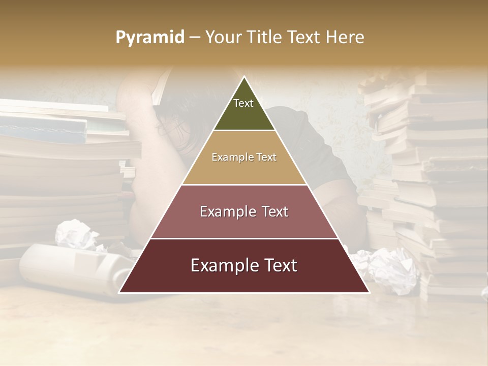 Accountant Alone Books PowerPoint Template