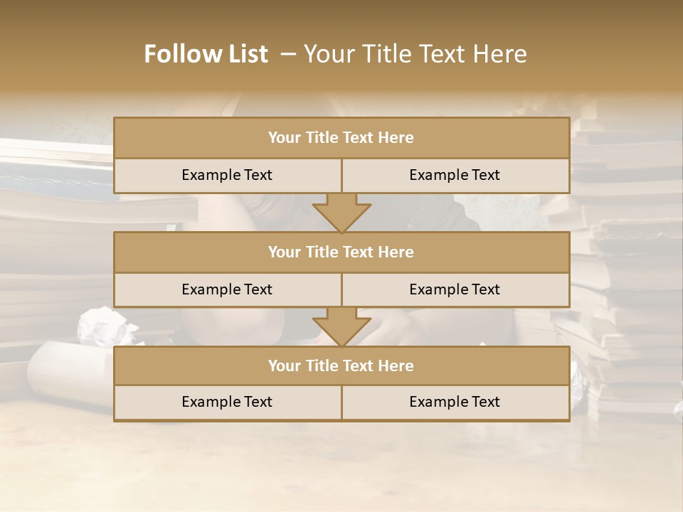 Accountant Alone Books PowerPoint Template