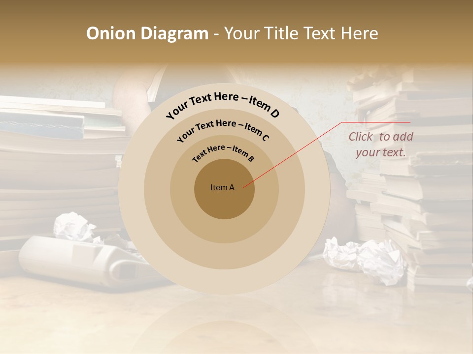 Accountant Alone Books PowerPoint Template