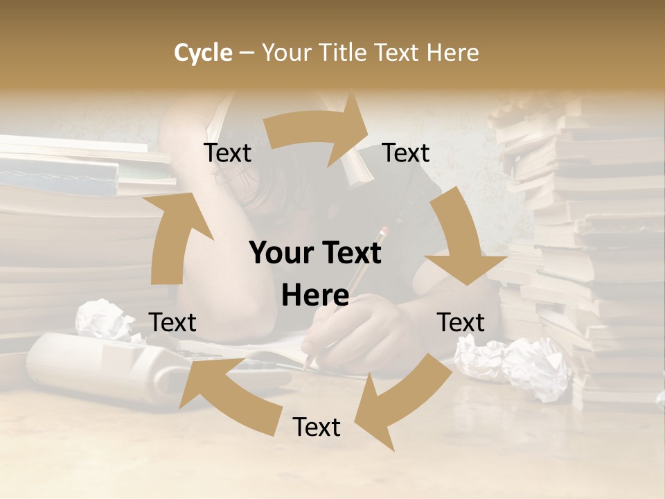 Accountant Alone Books PowerPoint Template