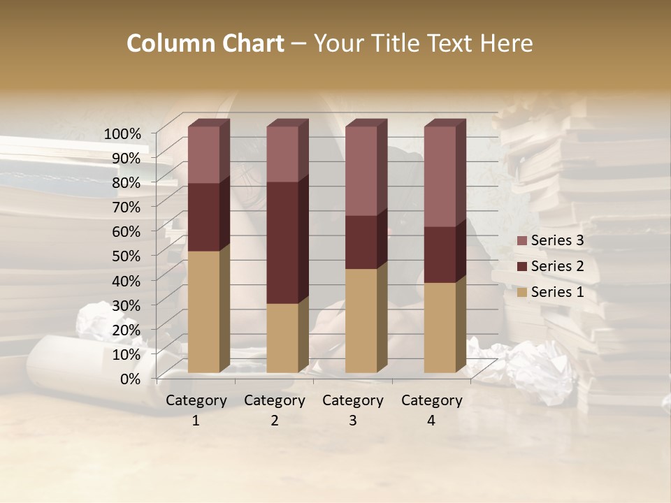 Accountant Alone Books PowerPoint Template