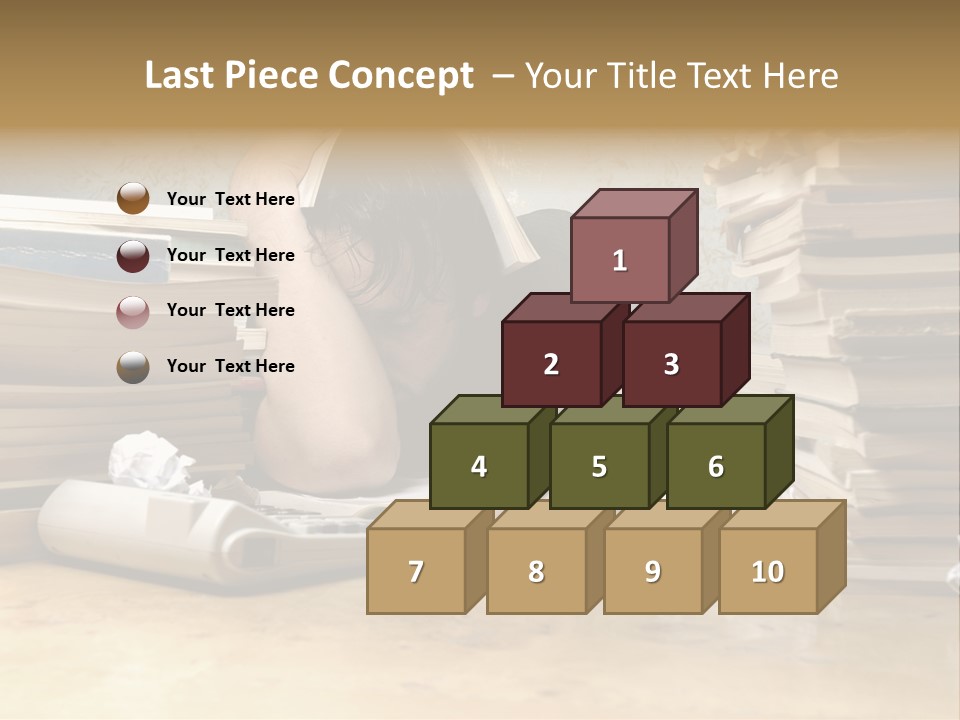 Accountant Alone Books PowerPoint Template