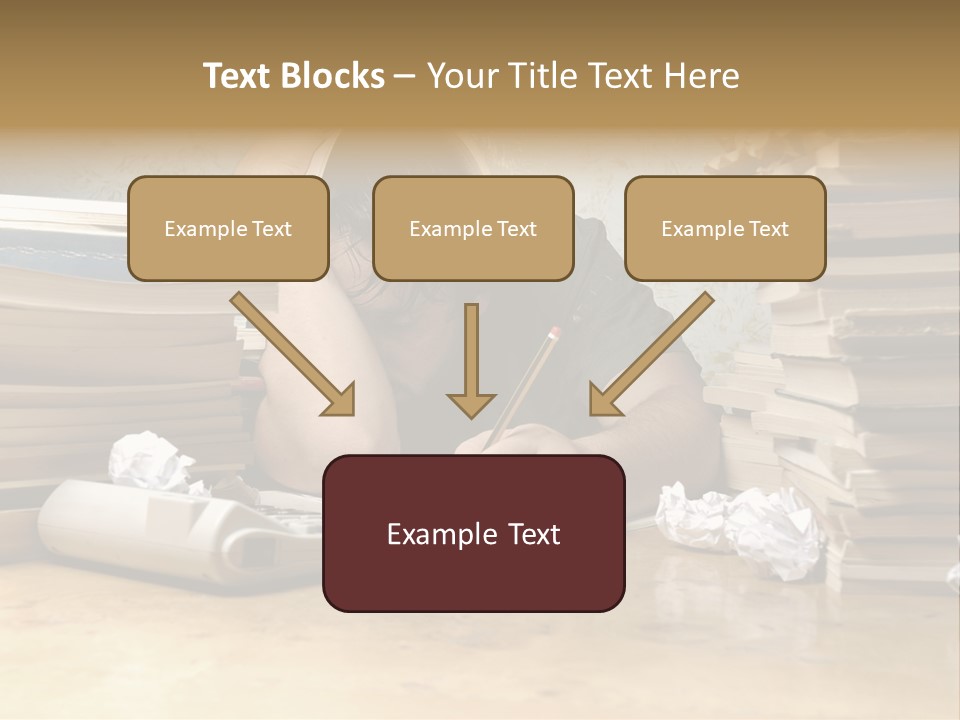 Accountant Alone Books PowerPoint Template