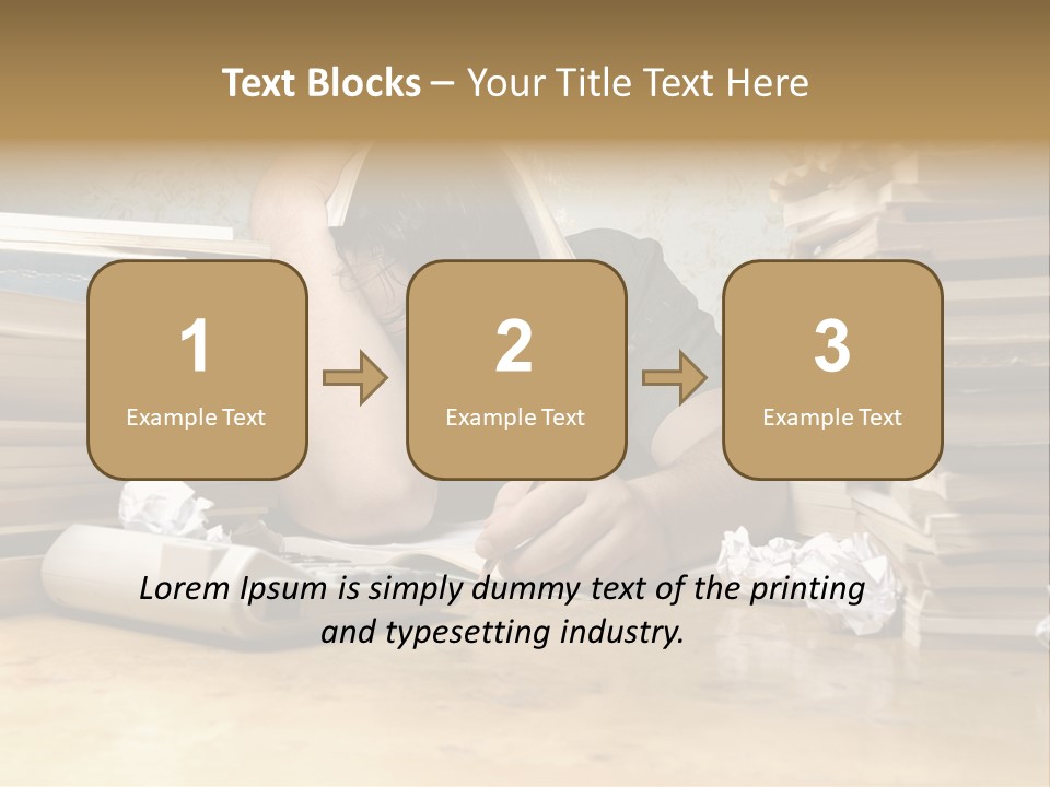 Accountant Alone Books PowerPoint Template