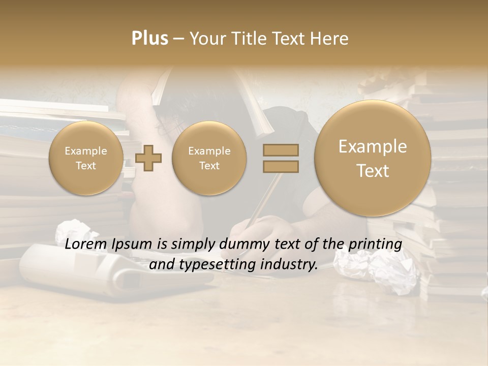 Accountant Alone Books PowerPoint Template