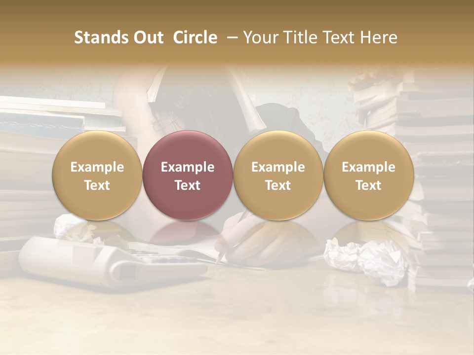 Accountant Alone Books PowerPoint Template