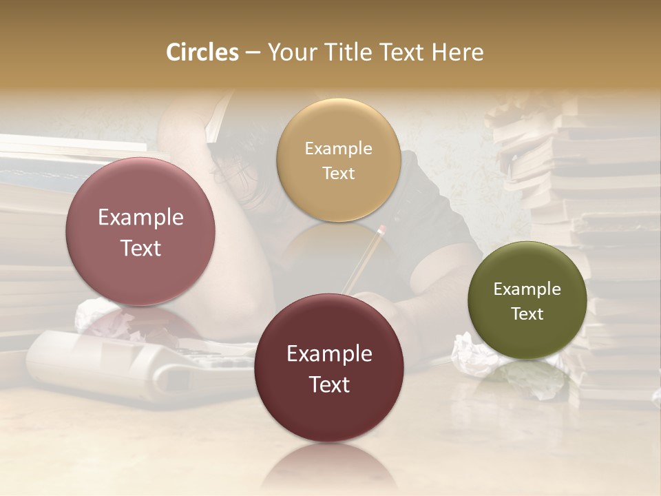 Accountant Alone Books PowerPoint Template