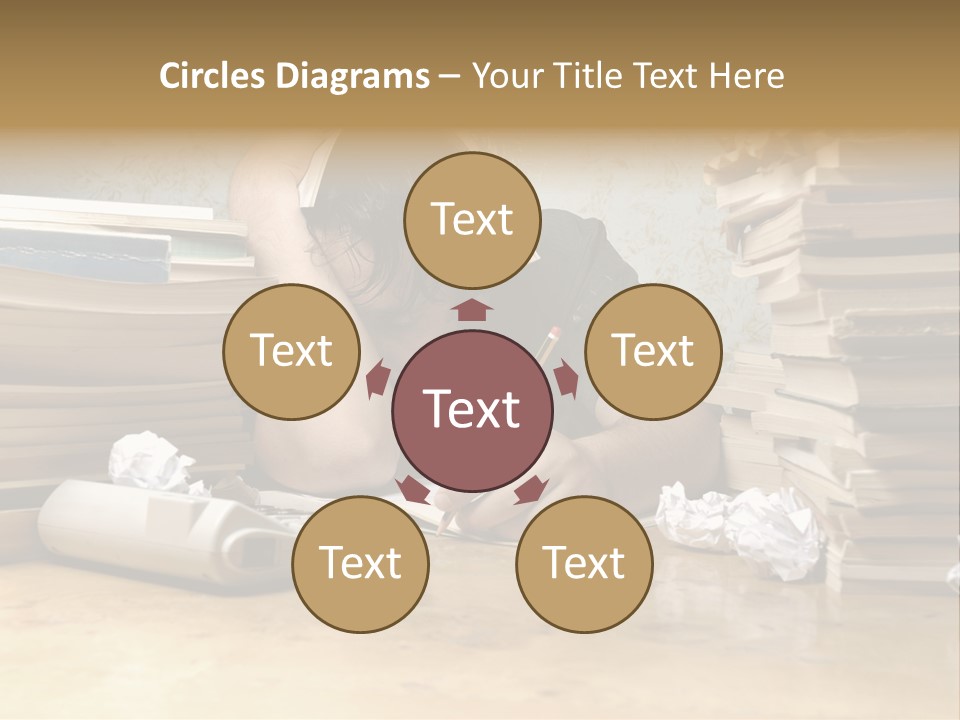 Accountant Alone Books PowerPoint Template