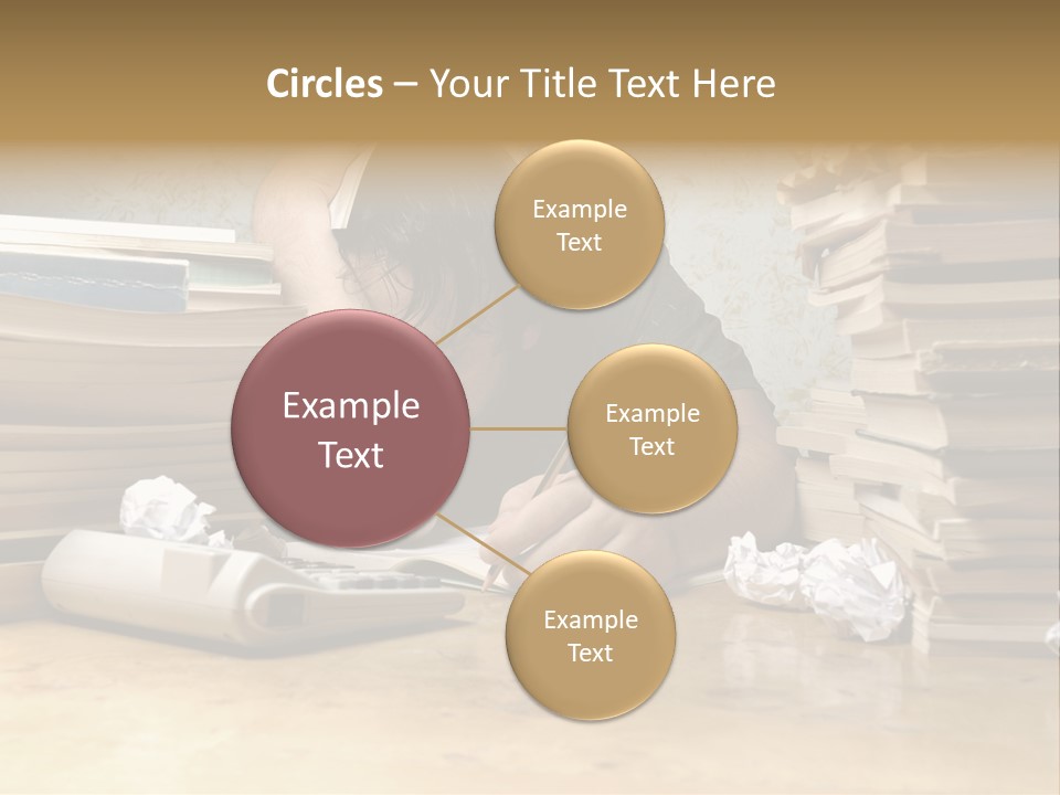 Accountant Alone Books PowerPoint Template
