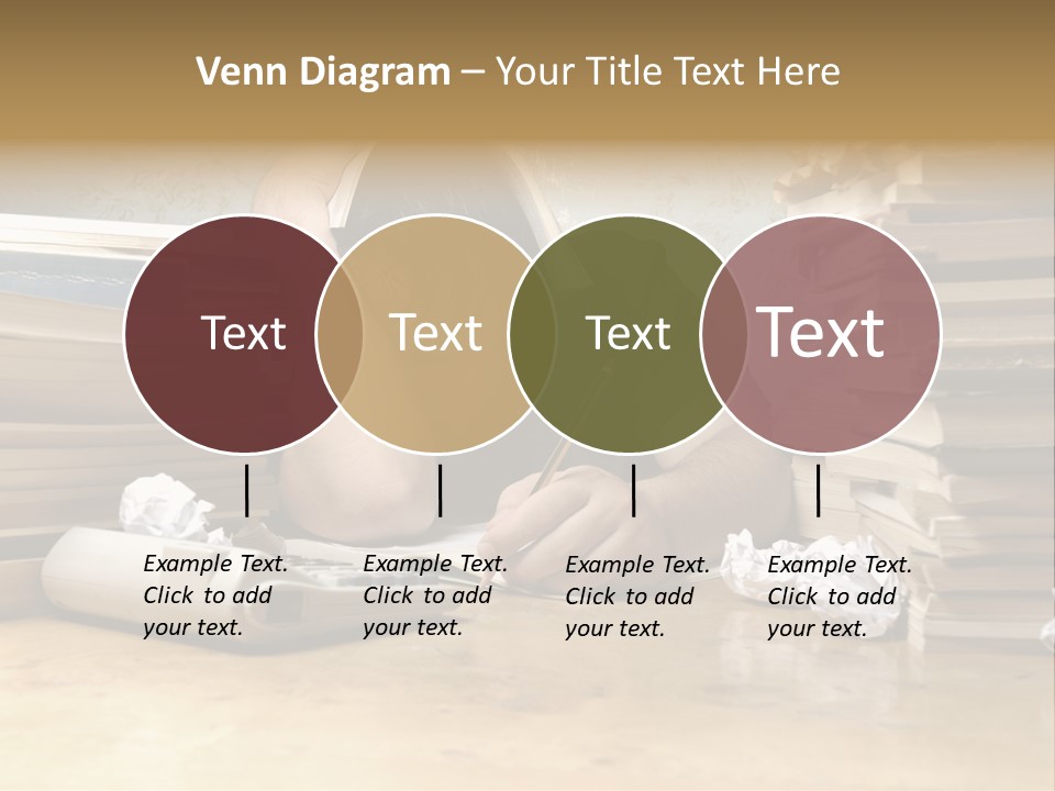 Accountant Alone Books PowerPoint Template