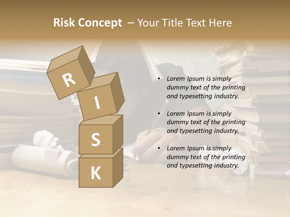 Accountant Alone Books PowerPoint Template