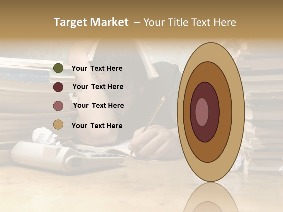 Accountant Alone Books PowerPoint Template