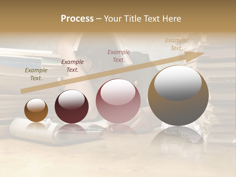 Accountant Alone Books PowerPoint Template