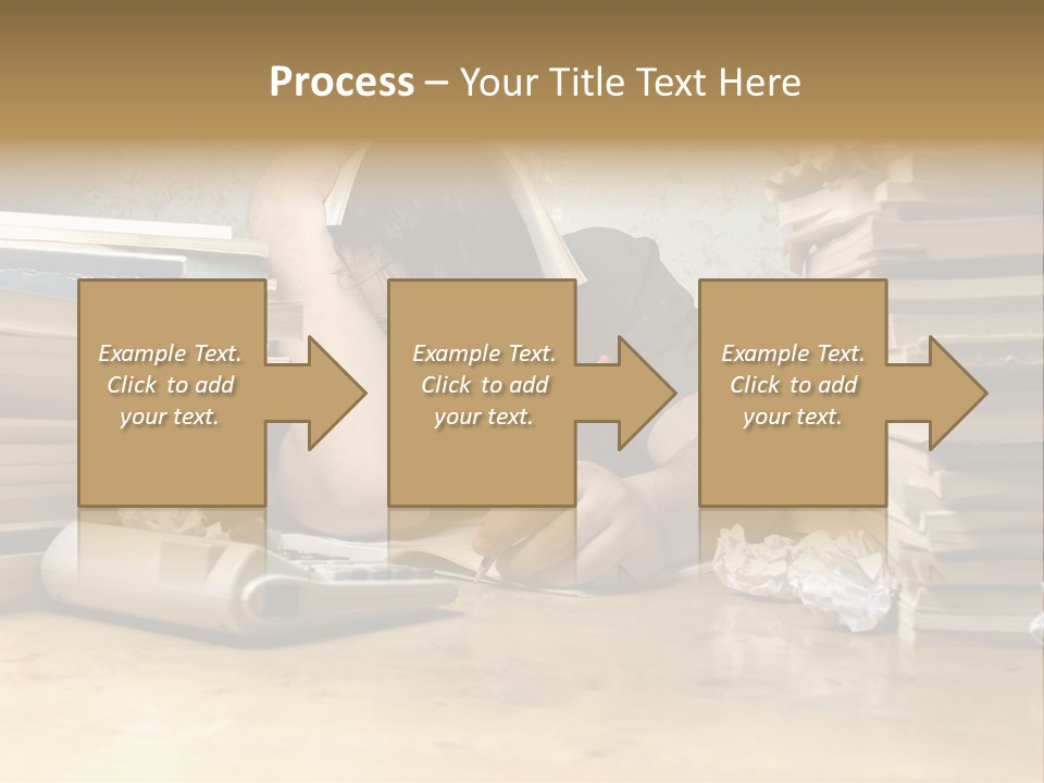 Accountant Alone Books PowerPoint Template