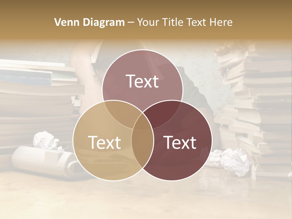 Accountant Alone Books PowerPoint Template