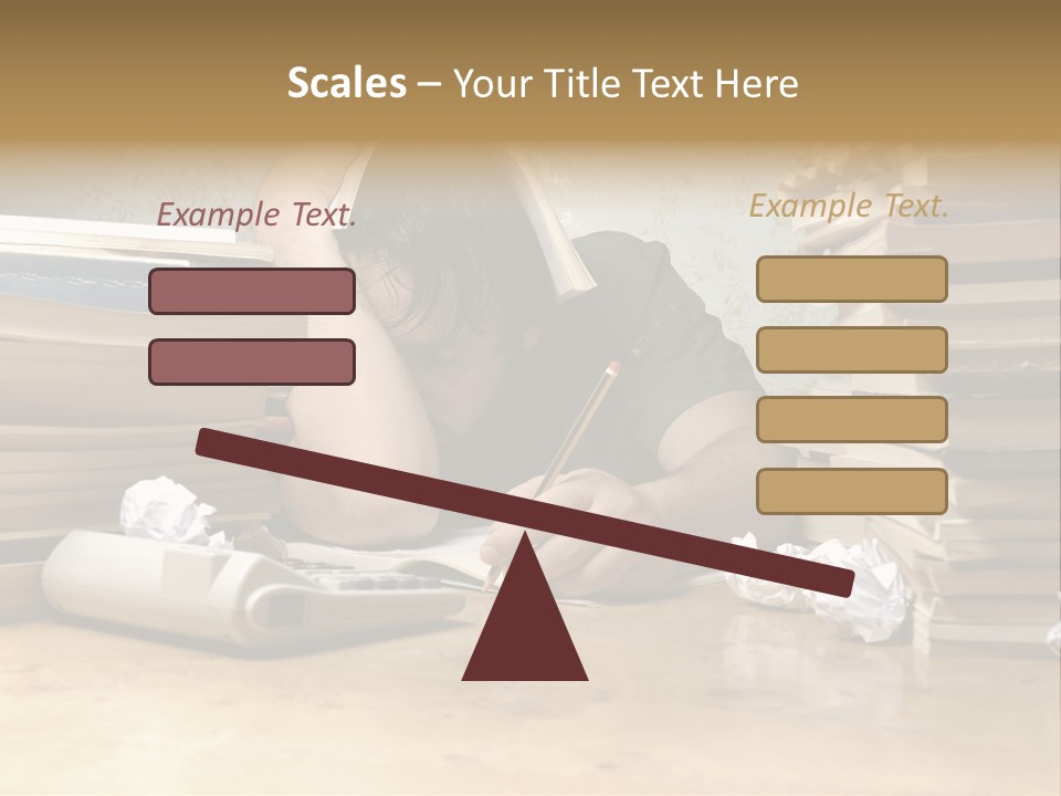 Accountant Alone Books PowerPoint Template