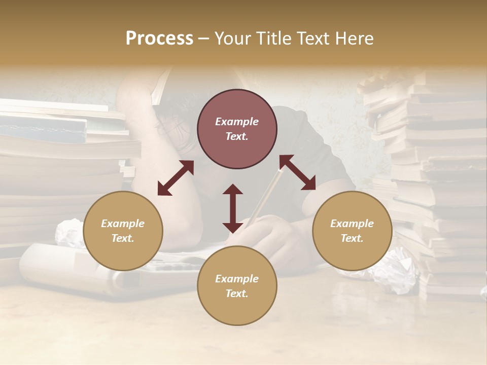 Accountant Alone Books PowerPoint Template