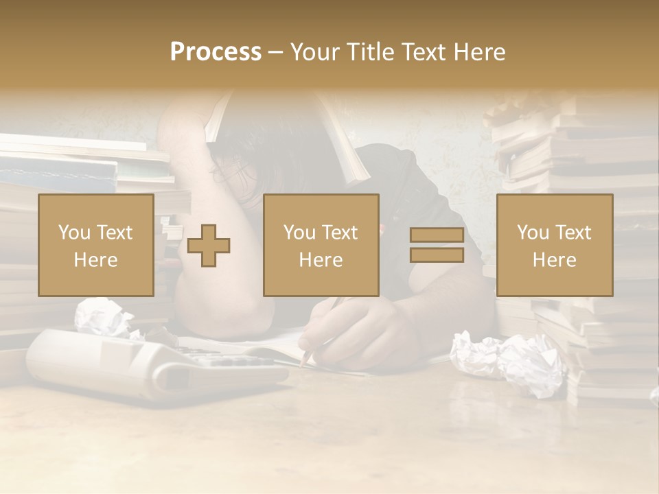 Accountant Alone Books PowerPoint Template