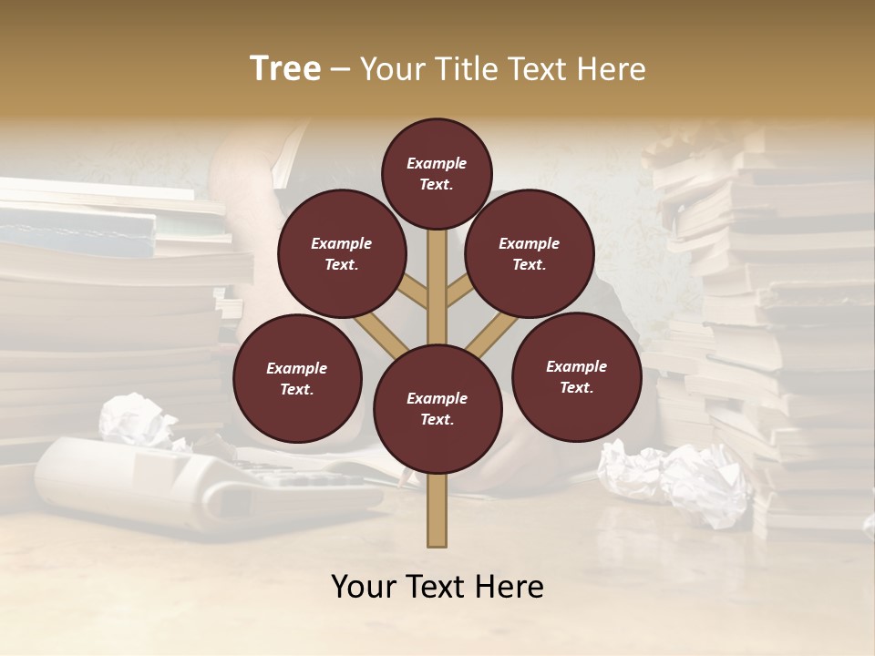 Accountant Alone Books PowerPoint Template