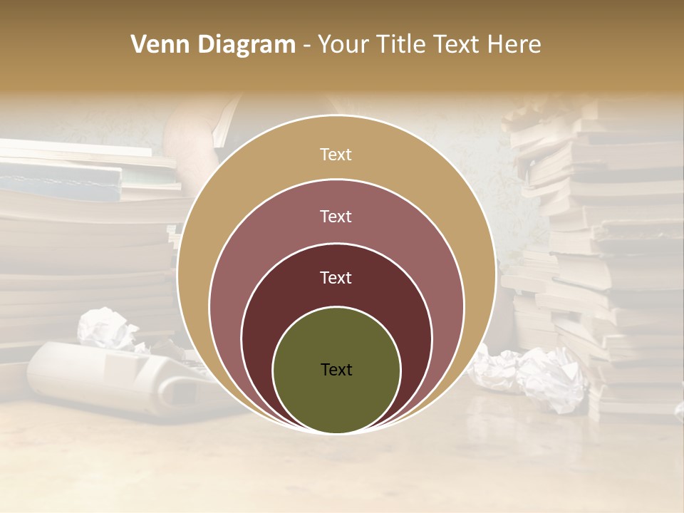 Accountant Alone Books PowerPoint Template
