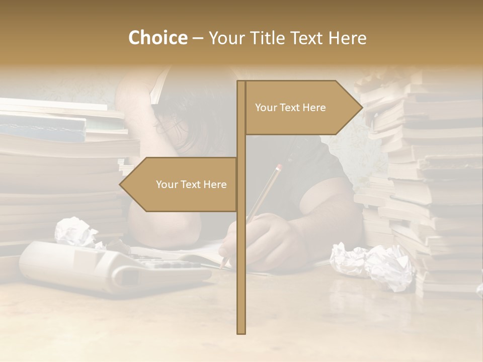 Accountant Alone Books PowerPoint Template