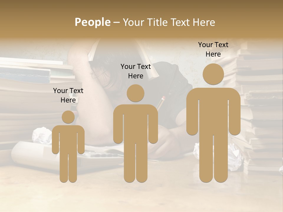 Accountant Alone Books PowerPoint Template