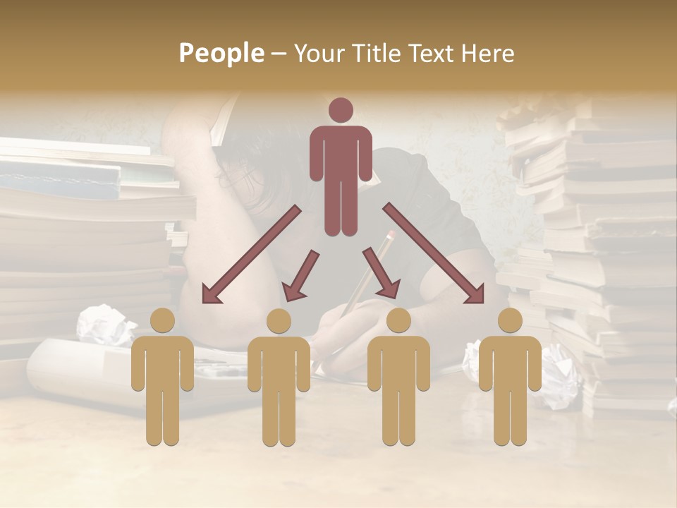 Accountant Alone Books PowerPoint Template