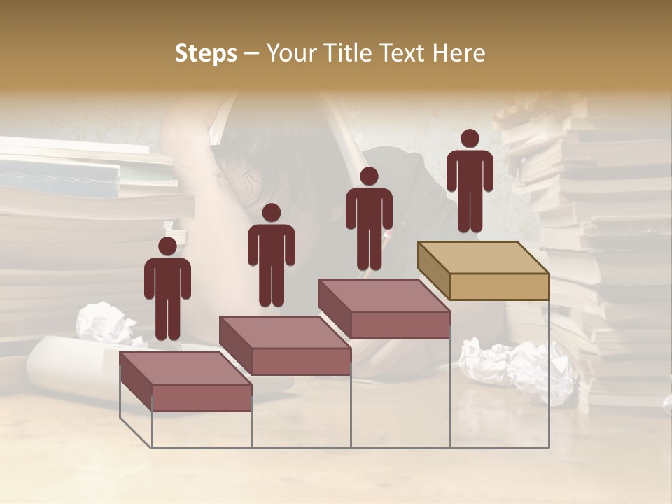 Accountant Alone Books PowerPoint Template